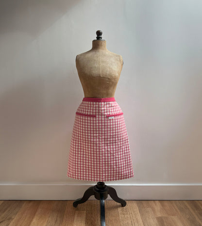 Half Apron - Ziro Pink Gingham