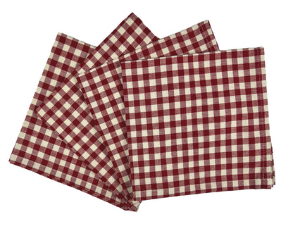 Fan of a pack of four Ziro Red napkins from Sterck & Co.