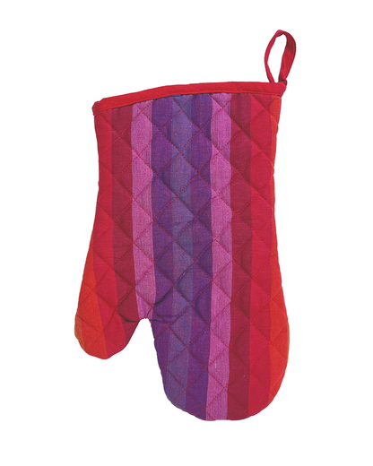 Rainbow striped oven mitt from Sterck & Co.