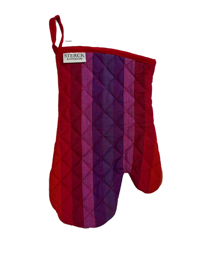 Rainbow striped oven mitt from Sterck & Co.