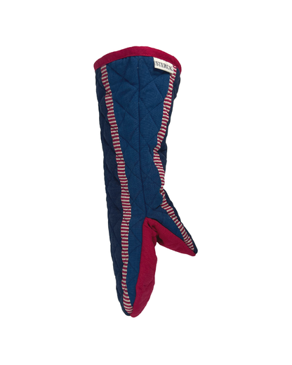 Blue and red stripe oven gauntlet from Sterck & Co.
