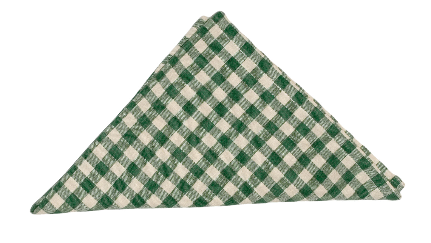 folded ziro green napkin from sterck & co. 